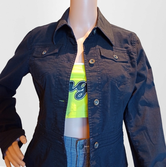 Mexx Women's Y2K Black Stretch Jacket - Picture 2 of 16